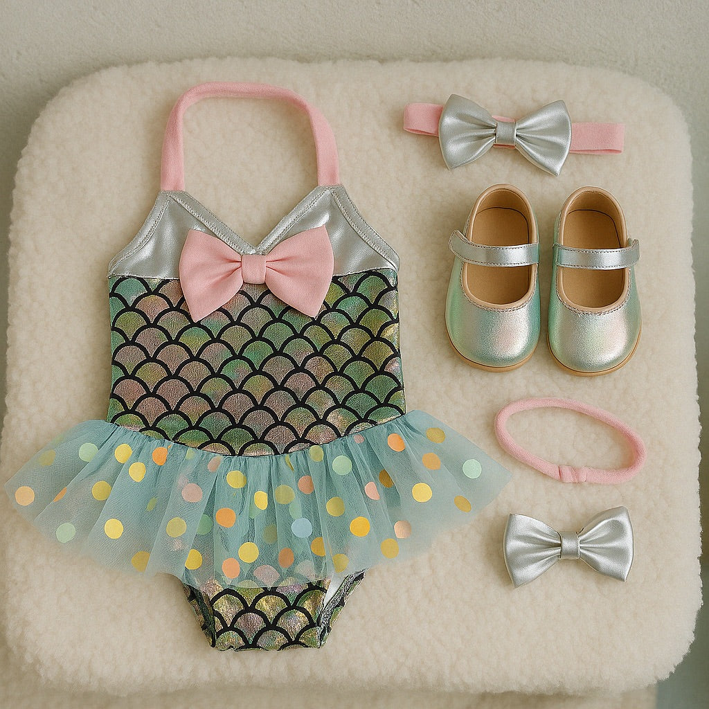 Mermaid-Inspired Swim Wear with Tutu