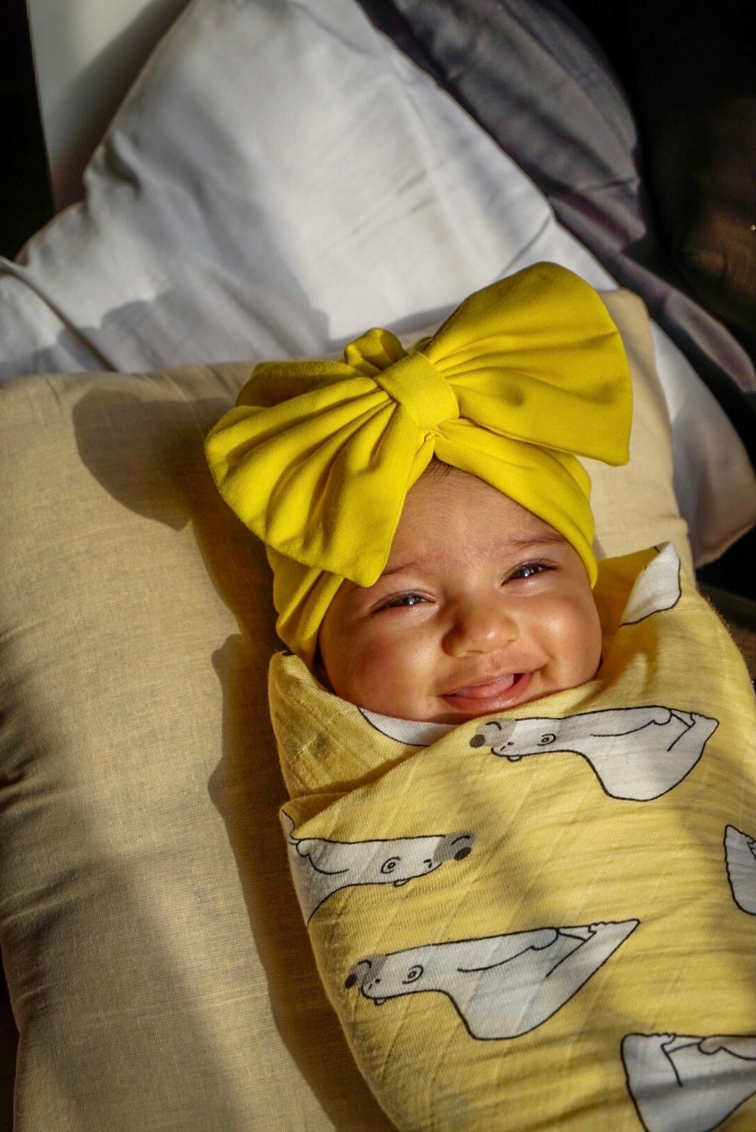 Big Bow Turban Bow Baby New Cute Baby Elastic Headband Baby Big