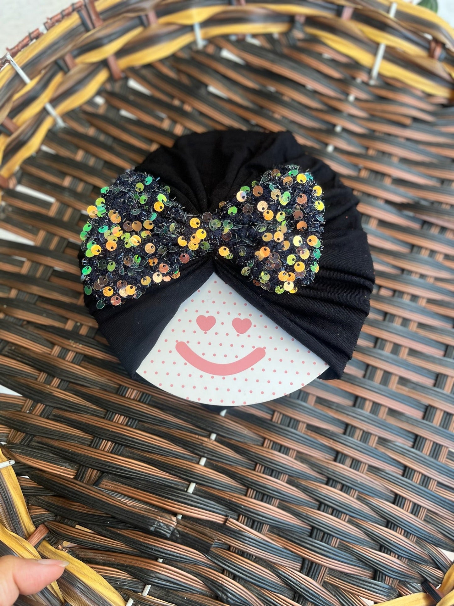 Sequin Bow Turban