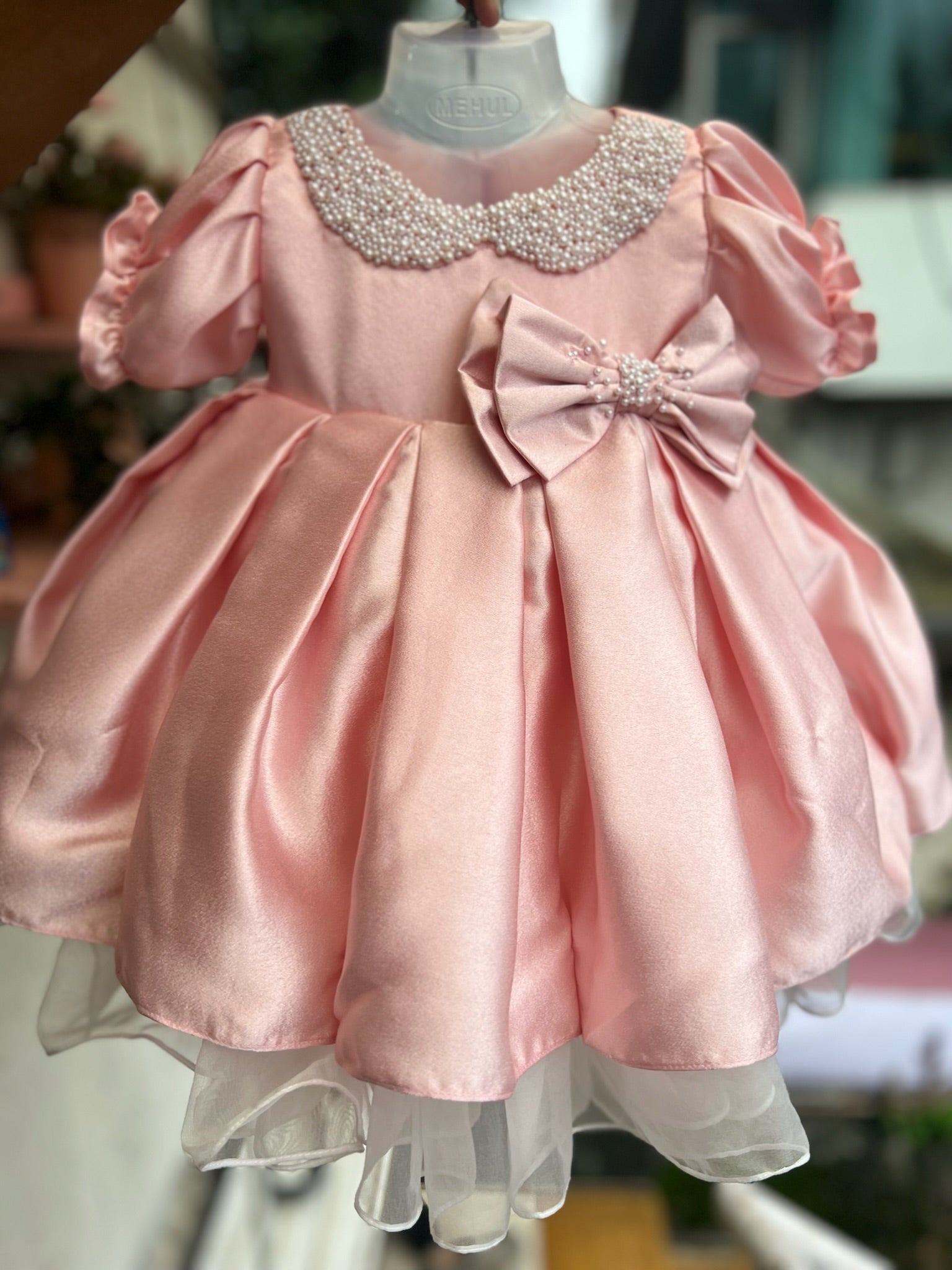 Pink Peter Pan Dress Aavya India Pink Peter Pan Dress Aavya India