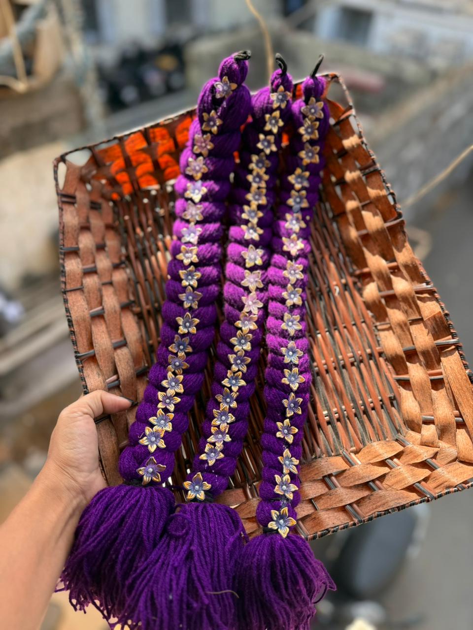 Rumi inspired Purple Hair Braid