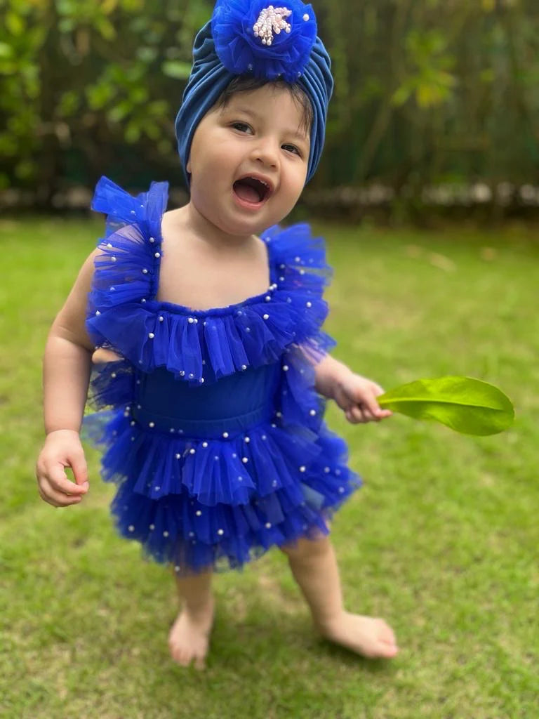 Sweet Pea Blue Romper