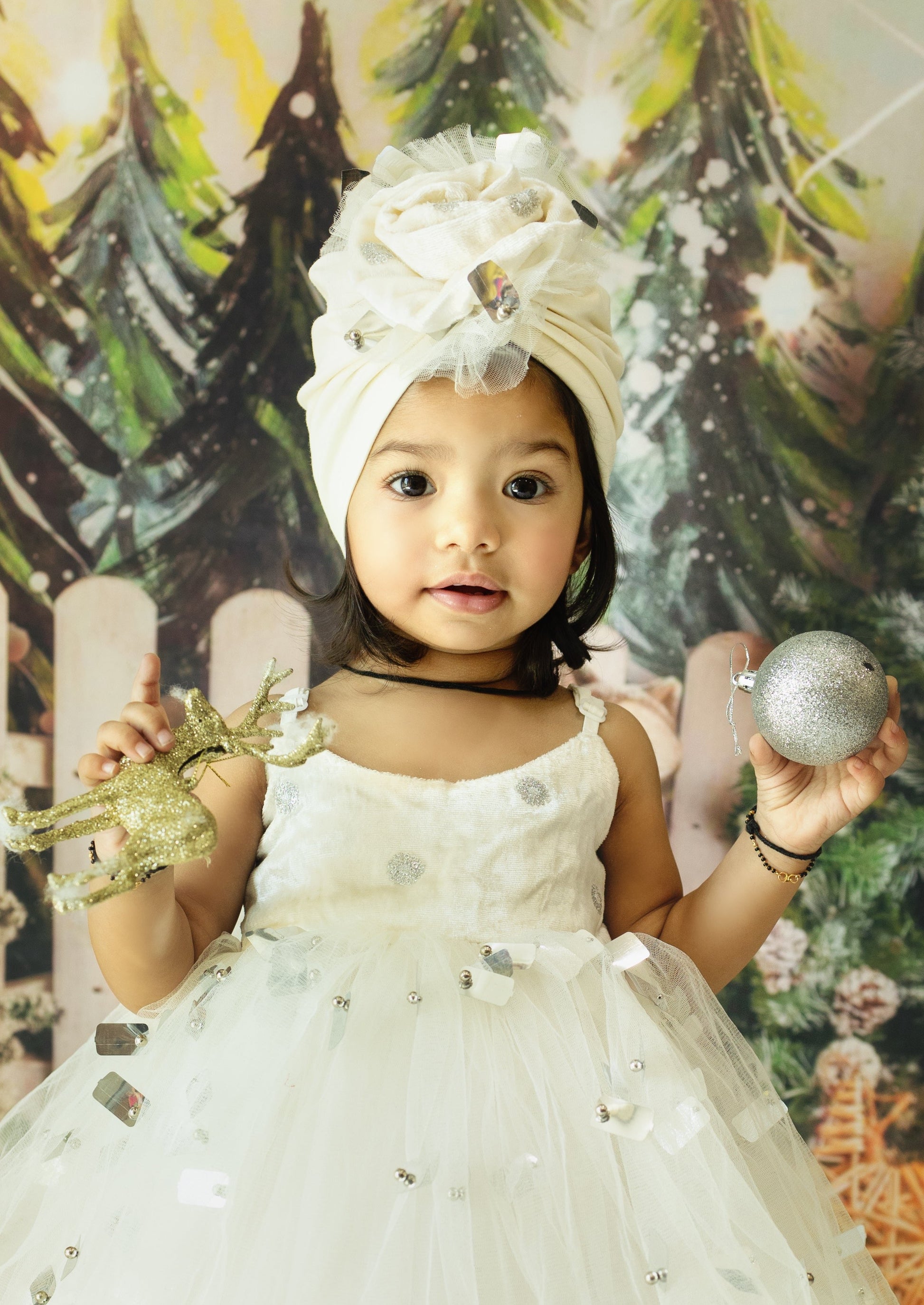 Winter Wonderland White Dress Aavya India Winter Wonderland White Dress Aavya India