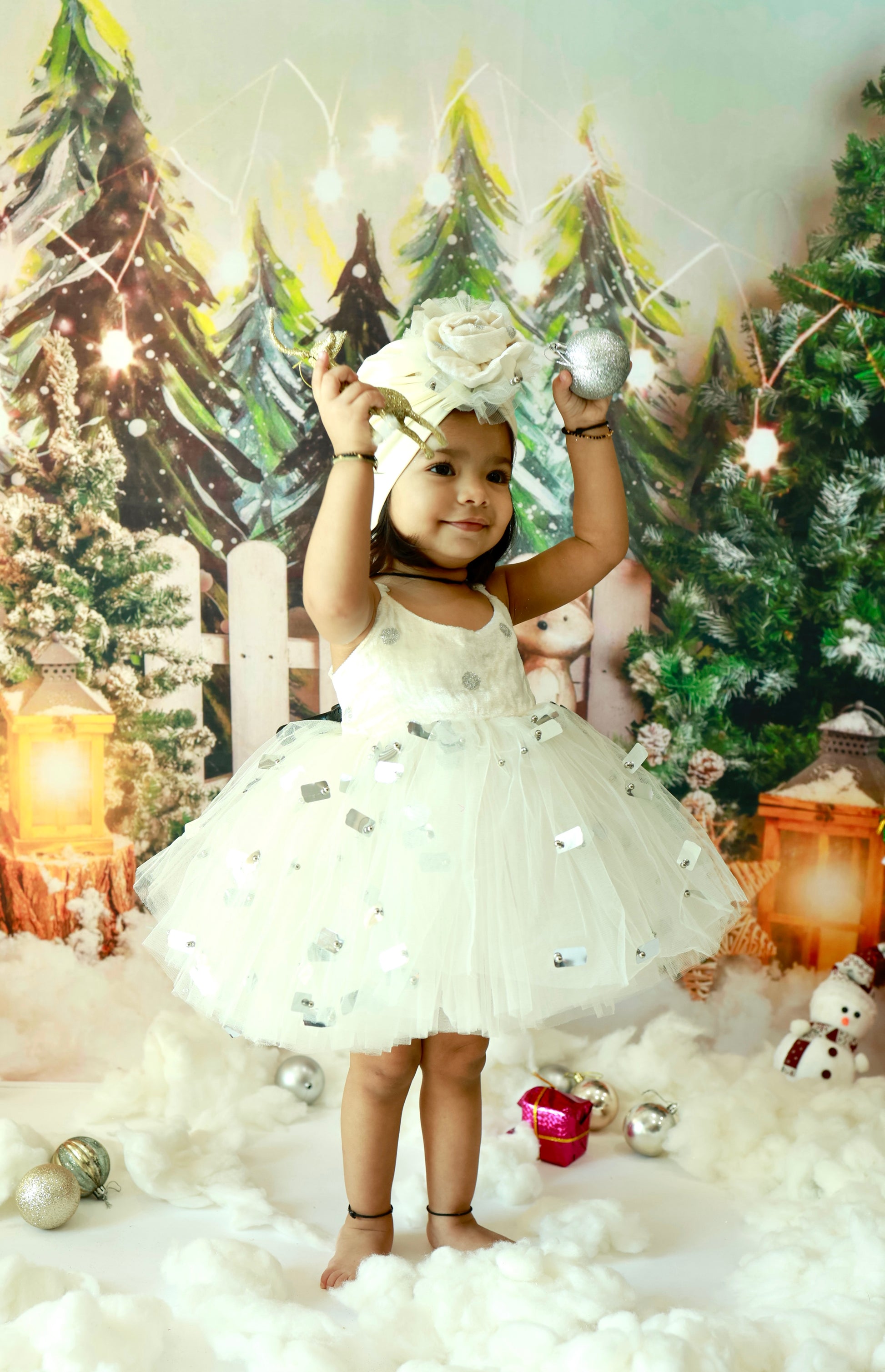 Winter Wonderland White Dress Aavya India Winter Wonderland White Dress Aavya India