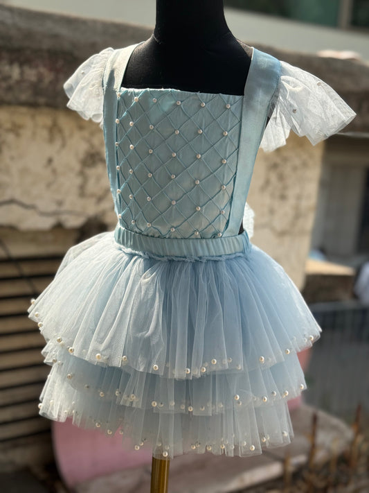 Sky Blue Pearl Romper