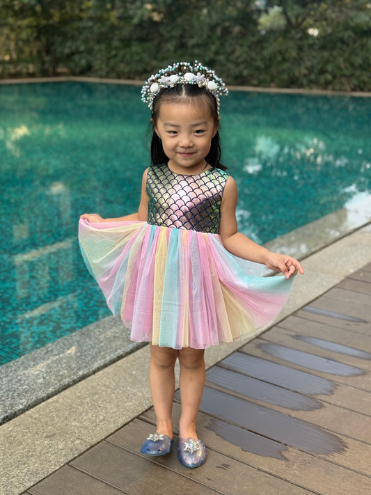 Mermaid Tulle Multicolor Dress