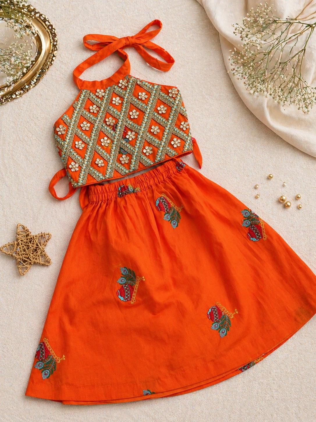 Divisha Cotton Janmashtami Lehenga Set