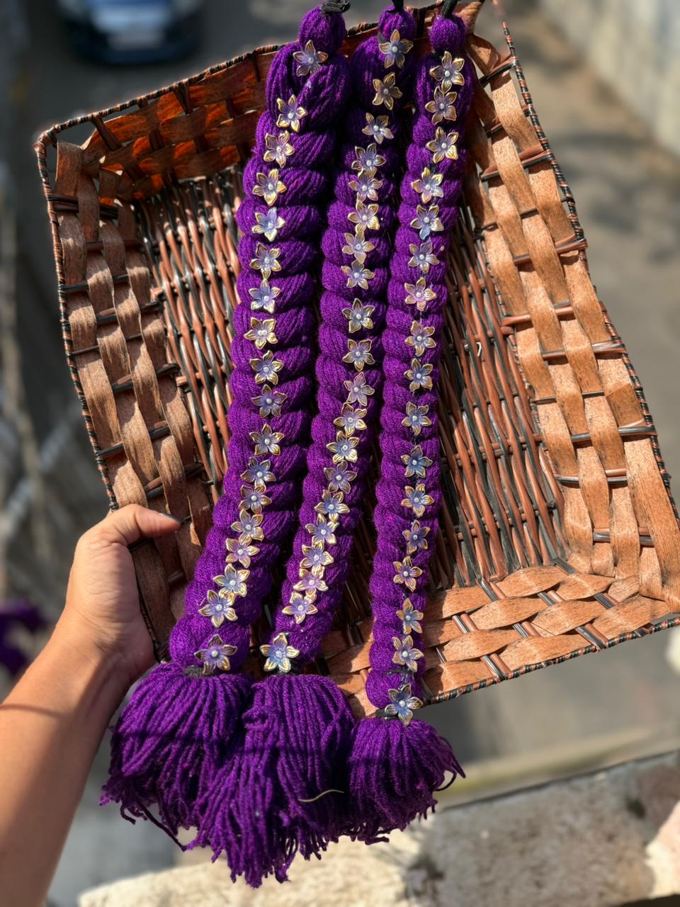 Rumi inspired Purple Hair Braid