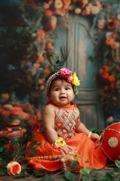 Divisha Cotton Janmashtami Lehenga Set