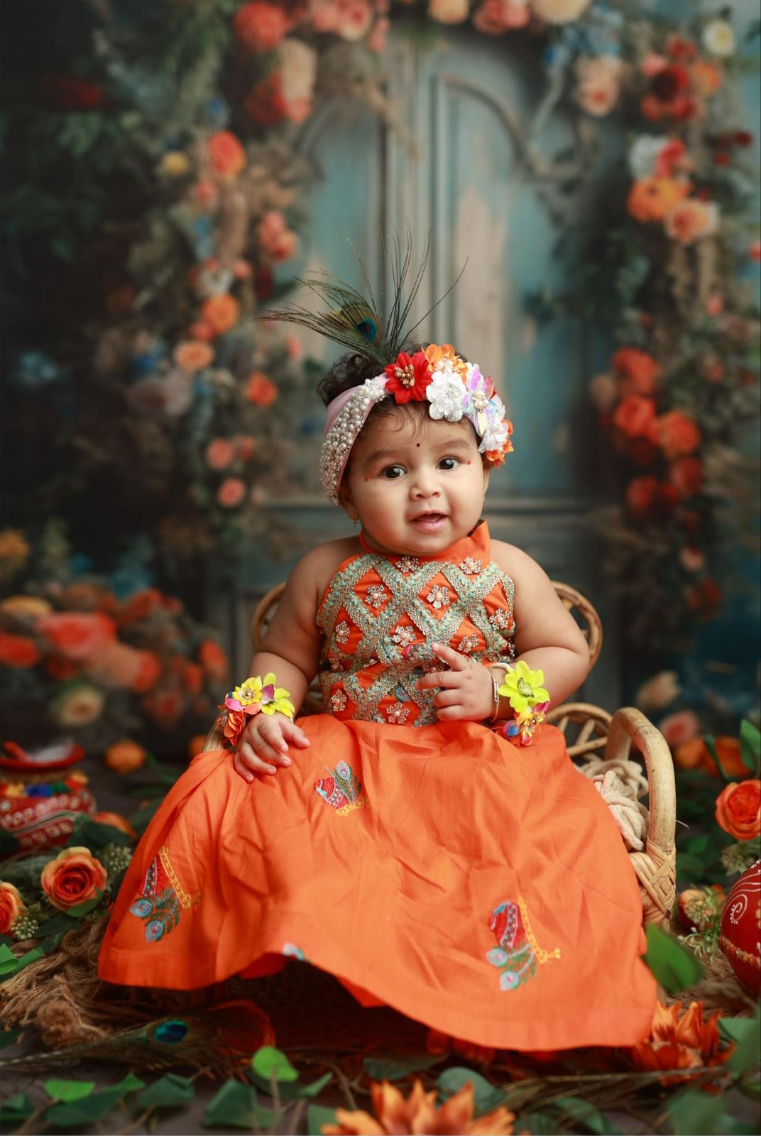 Divisha Cotton Janmashtami Lehenga Set