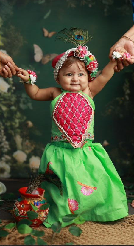 Vaidehi Cotton Janmashtami Lehenga Set