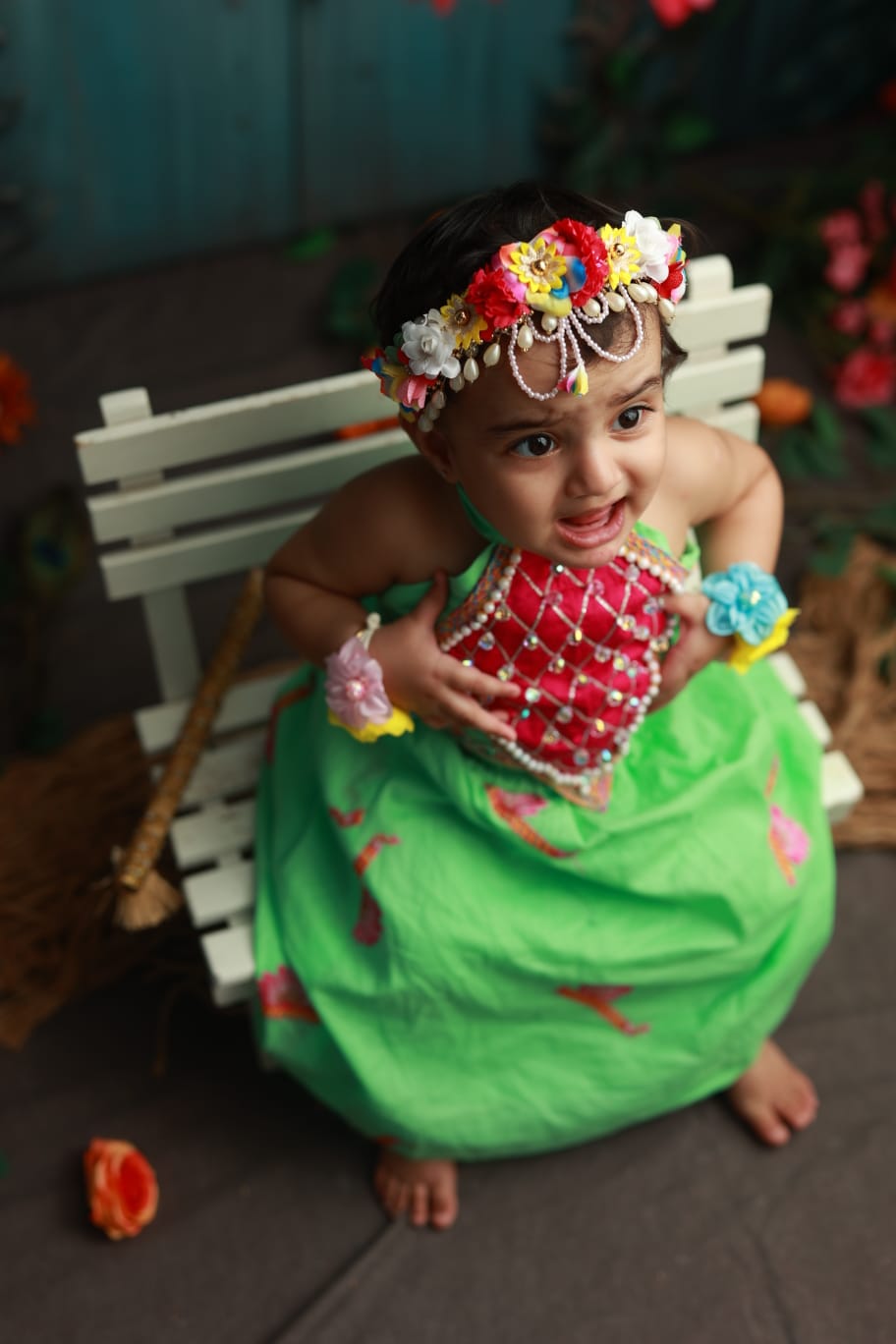 Vaidehi Cotton Janmashtami Lehenga Set
