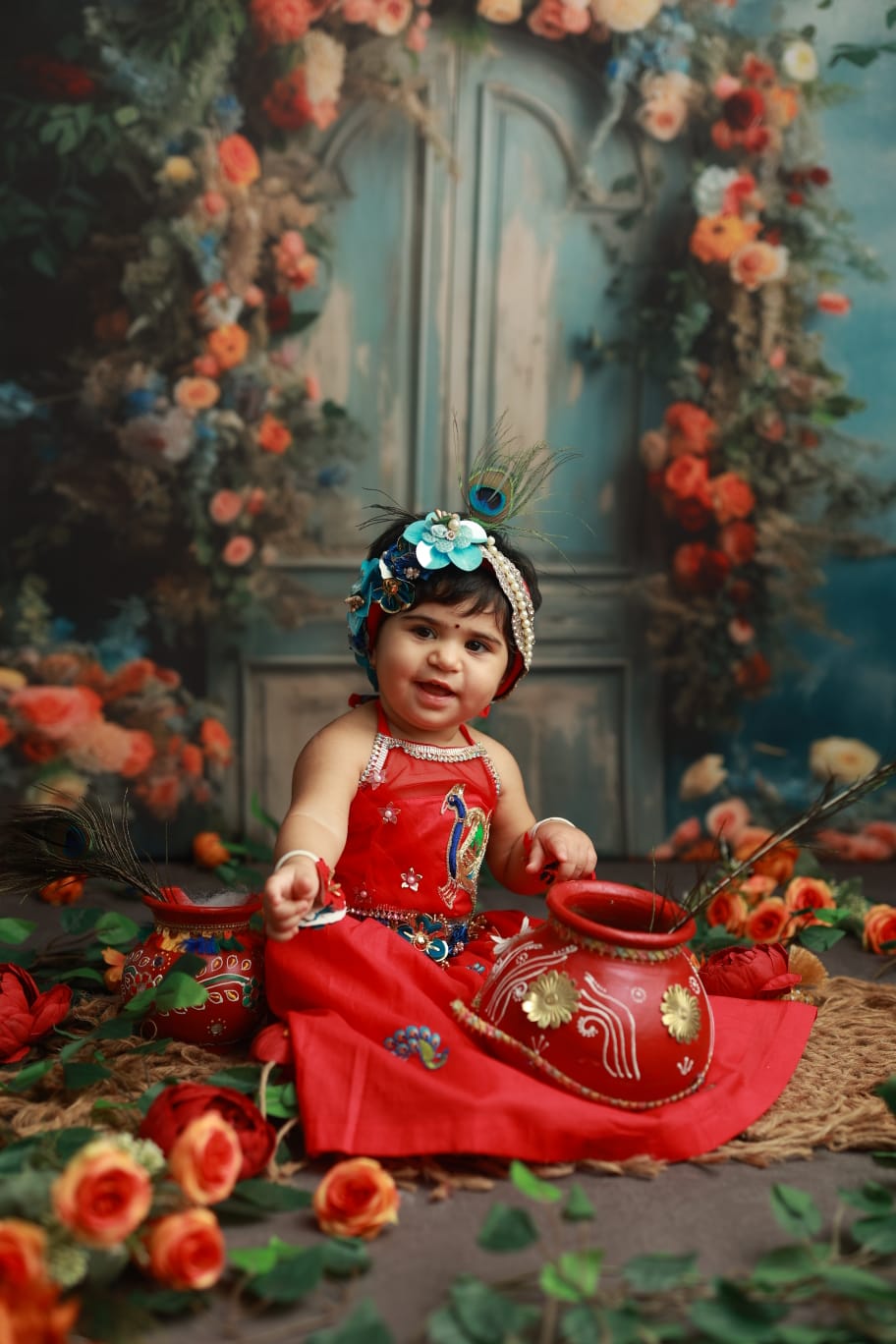 Aadrika Cotton Janmashtami Lehenga Set
