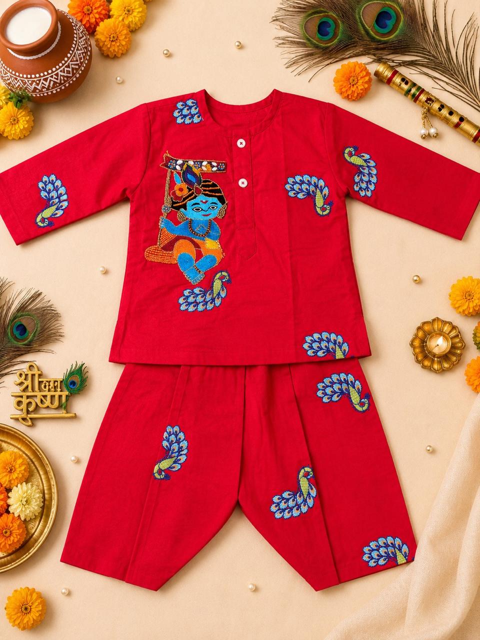 Rudra Radhika Cotton Janmashtami Twin Set