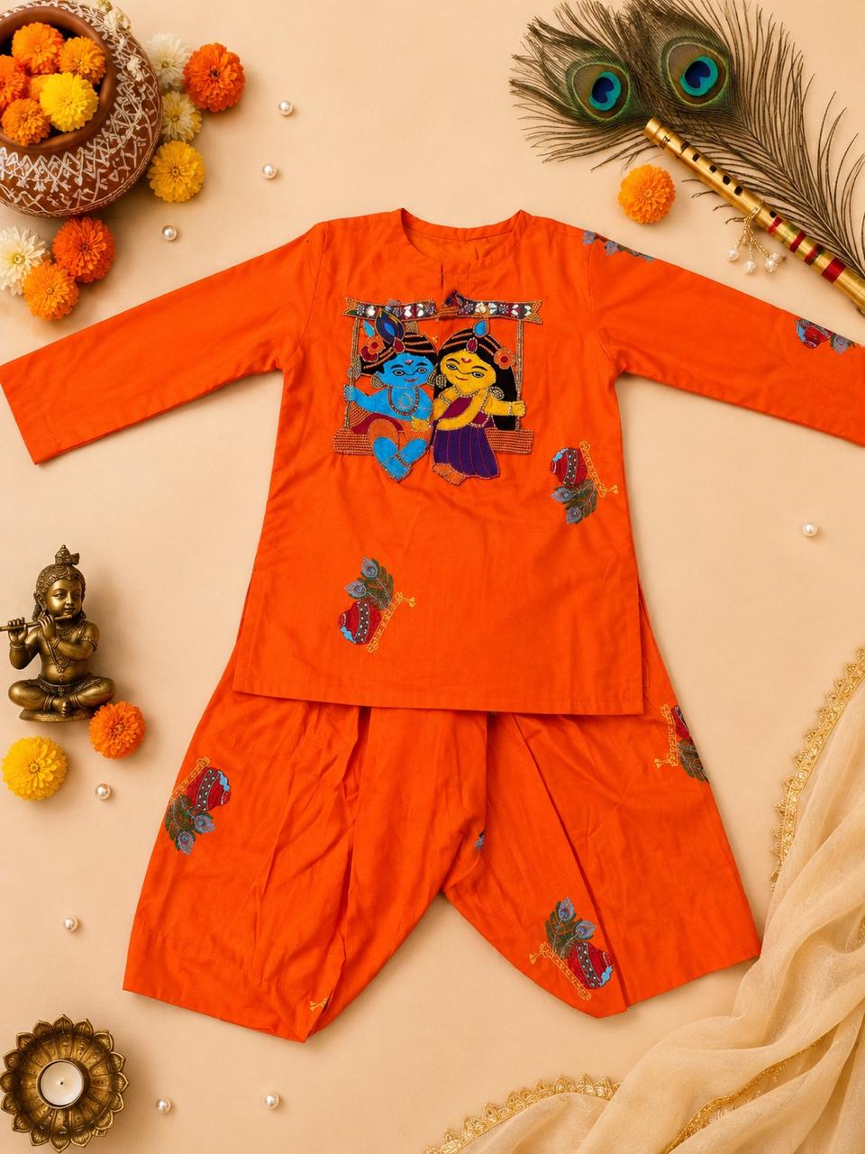 Nikunj Cotton Janmashtami Dhuti Kurta Set