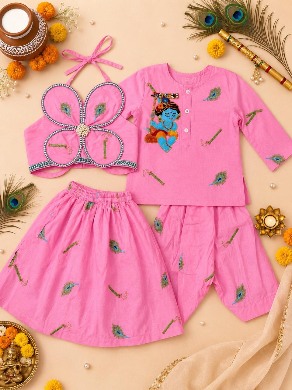 Vihaan Vivaana Cotton Janmashtami Twin Set
