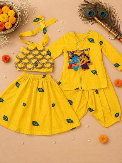 Madhav Madhavi Cotton Janmashtami Twin Set
