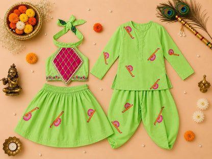Vaibhav Vaidehi Cotton Janmashtami Twin Set