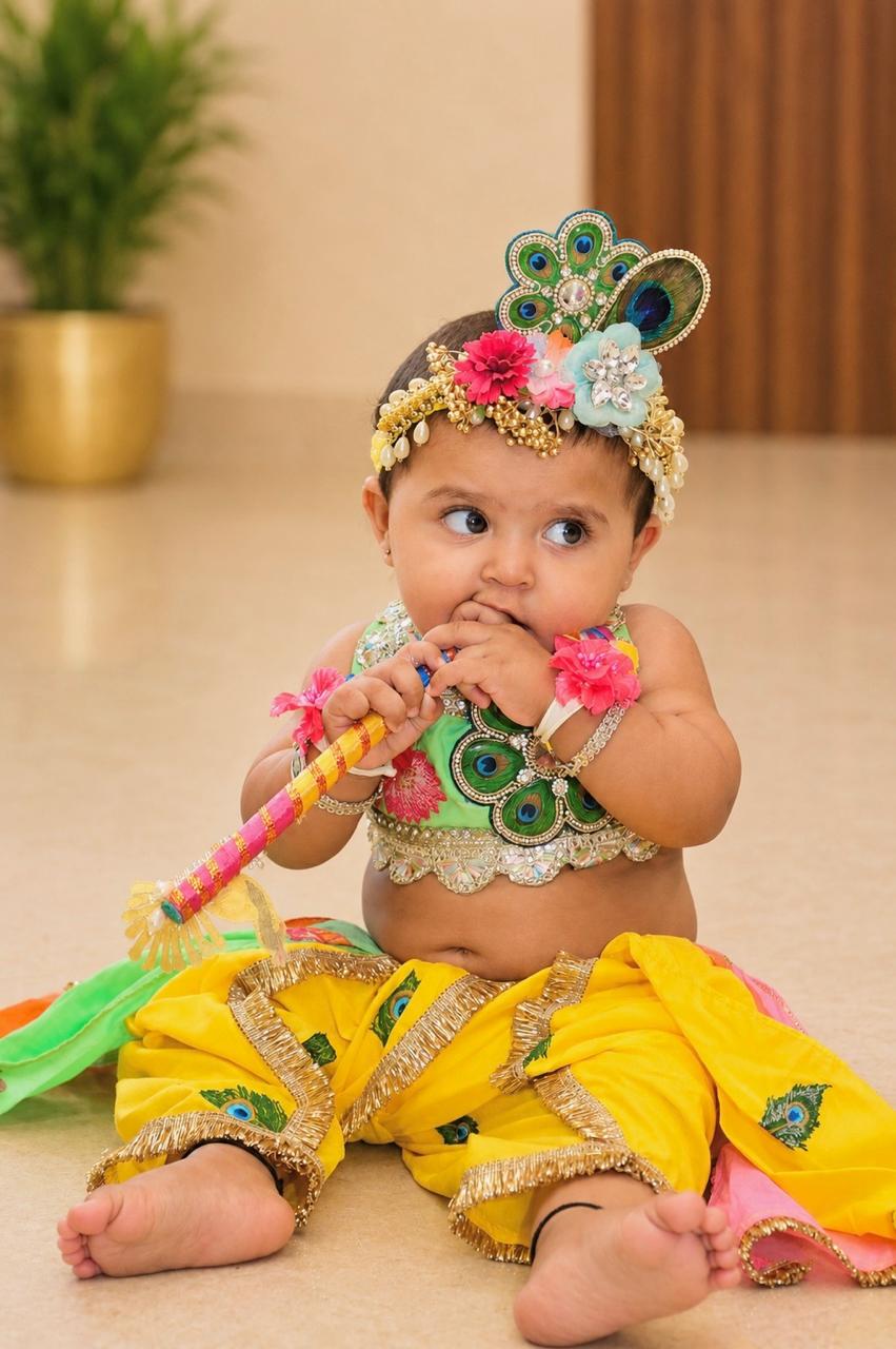 Harini Cotton Janmashtami Dhoti Blouse Set