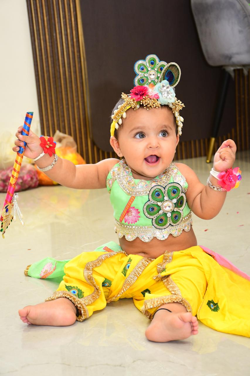 Harini Cotton Janmashtami Dhoti Blouse Set