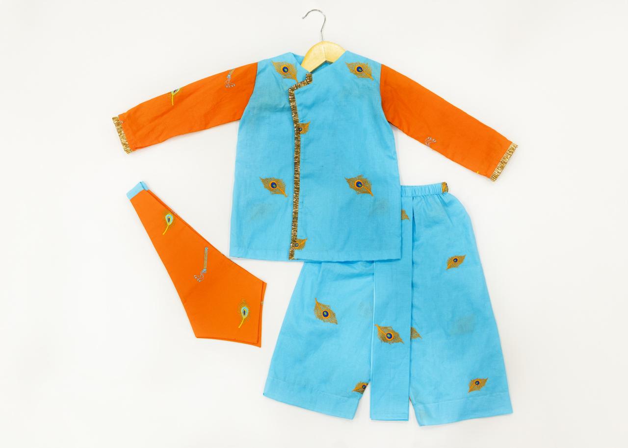 Anay Cotton Janmashtami Dhoti Kurta Set
