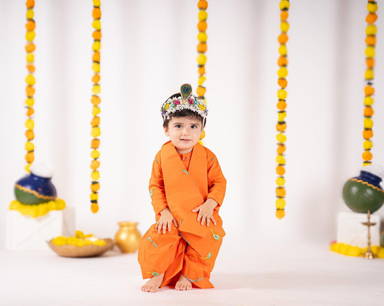 Anuj Cotton Janmashtami Dhoti Kurta Set