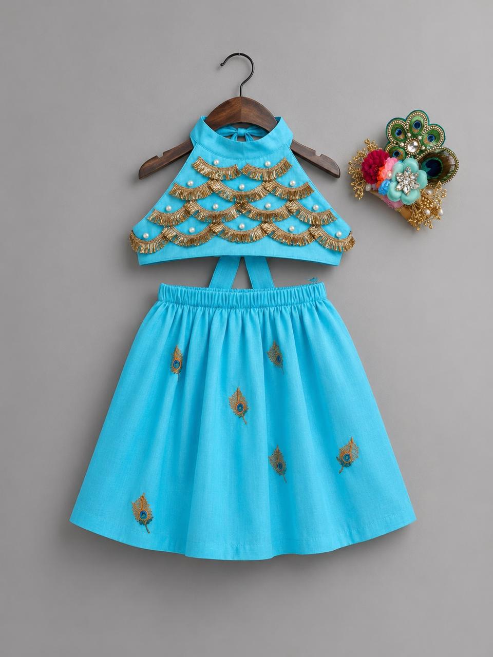 Rita Cotton Janmashtami Lehenga Set