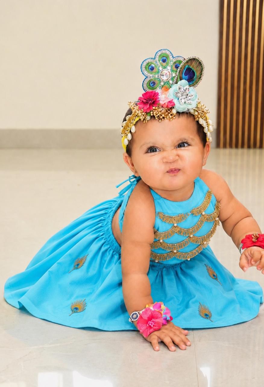 Rita Cotton Janmashtami Lehenga Set