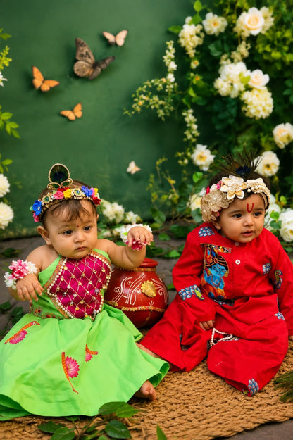 Ved- Vedika Cotton Janmashtami Twin Set