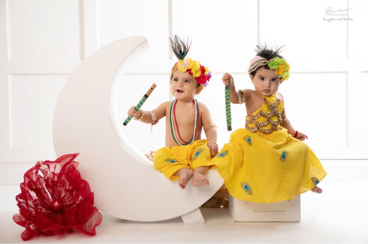 Seeta Shyam Cotton Janmashtami Twin Set