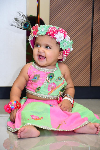 Vrinda Cotton Janmashtami Lehenga Set