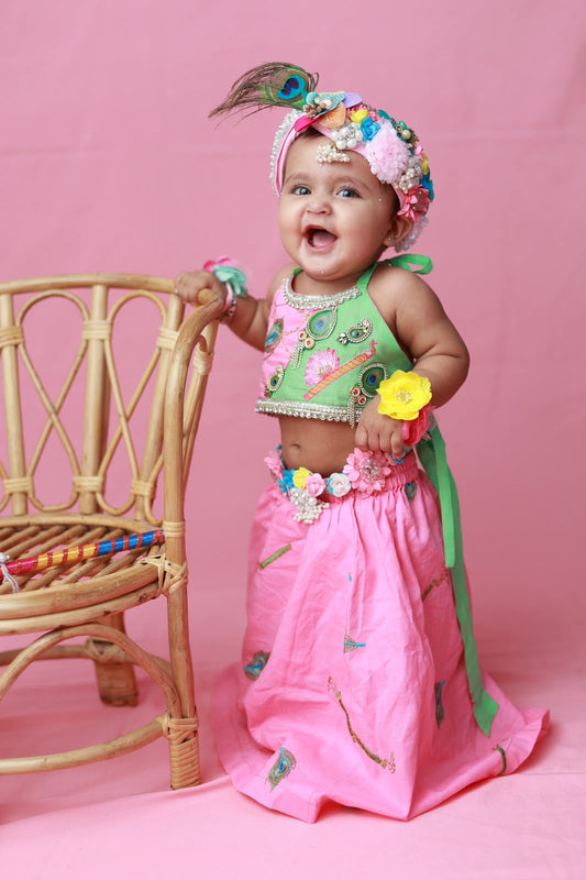 Vaishnavi Cotton Janmashtami Lehenga Set