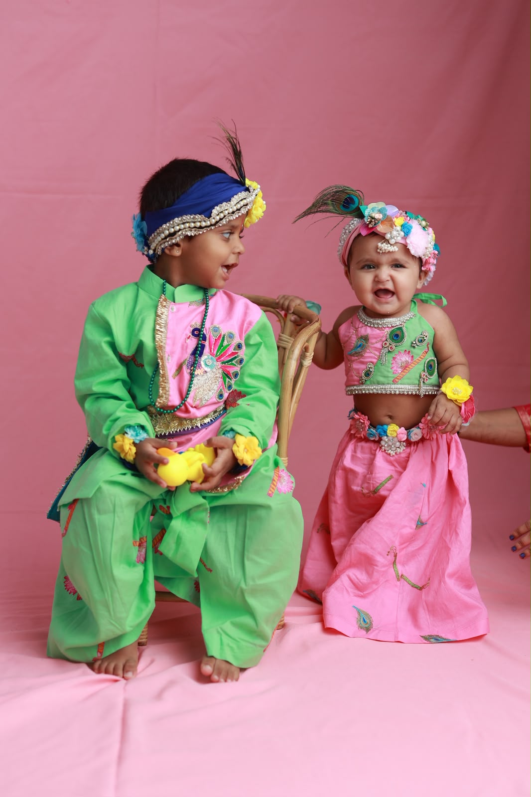 Vedant- Vaishnavi Cotton Janmashtami Twin Set