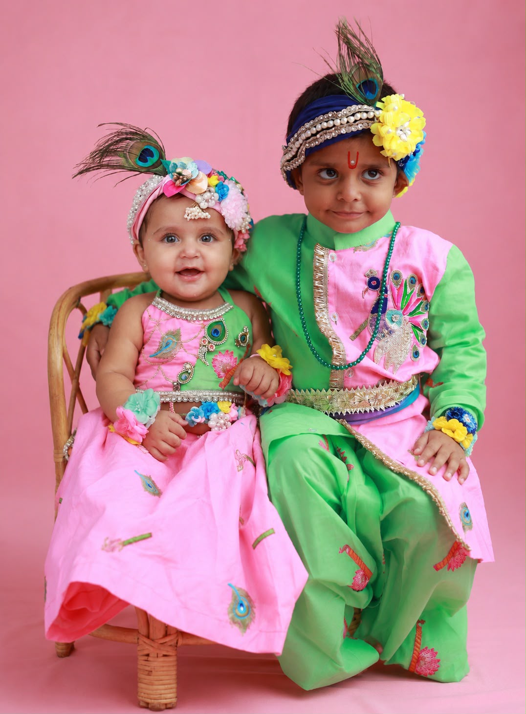 Vedant- Vaishnavi Cotton Janmashtami Twin Set