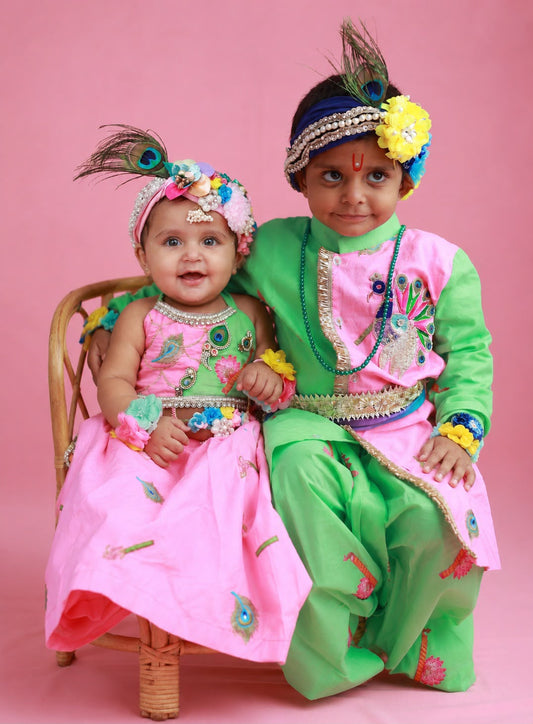 Vedant- Vaishnavi Cotton Janmashtami Twin Set